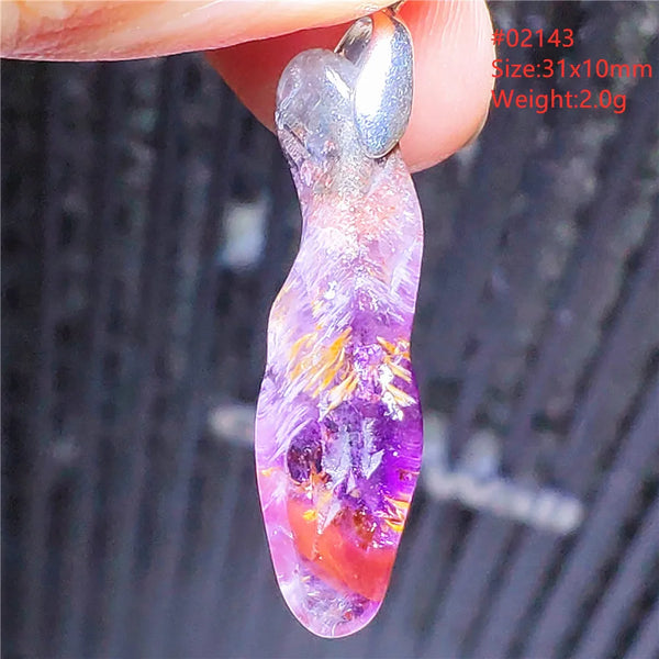 Purple Rutilated Auralite Pendant-ToShay.org