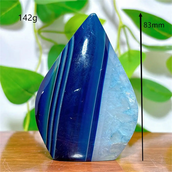Blue Silk Agate Flame-ToShay.org