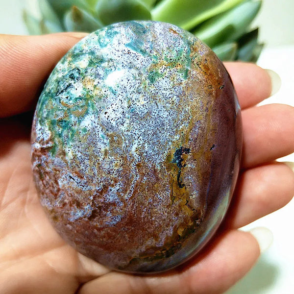 Ocean Jasper Palm Stone-ToShay.org