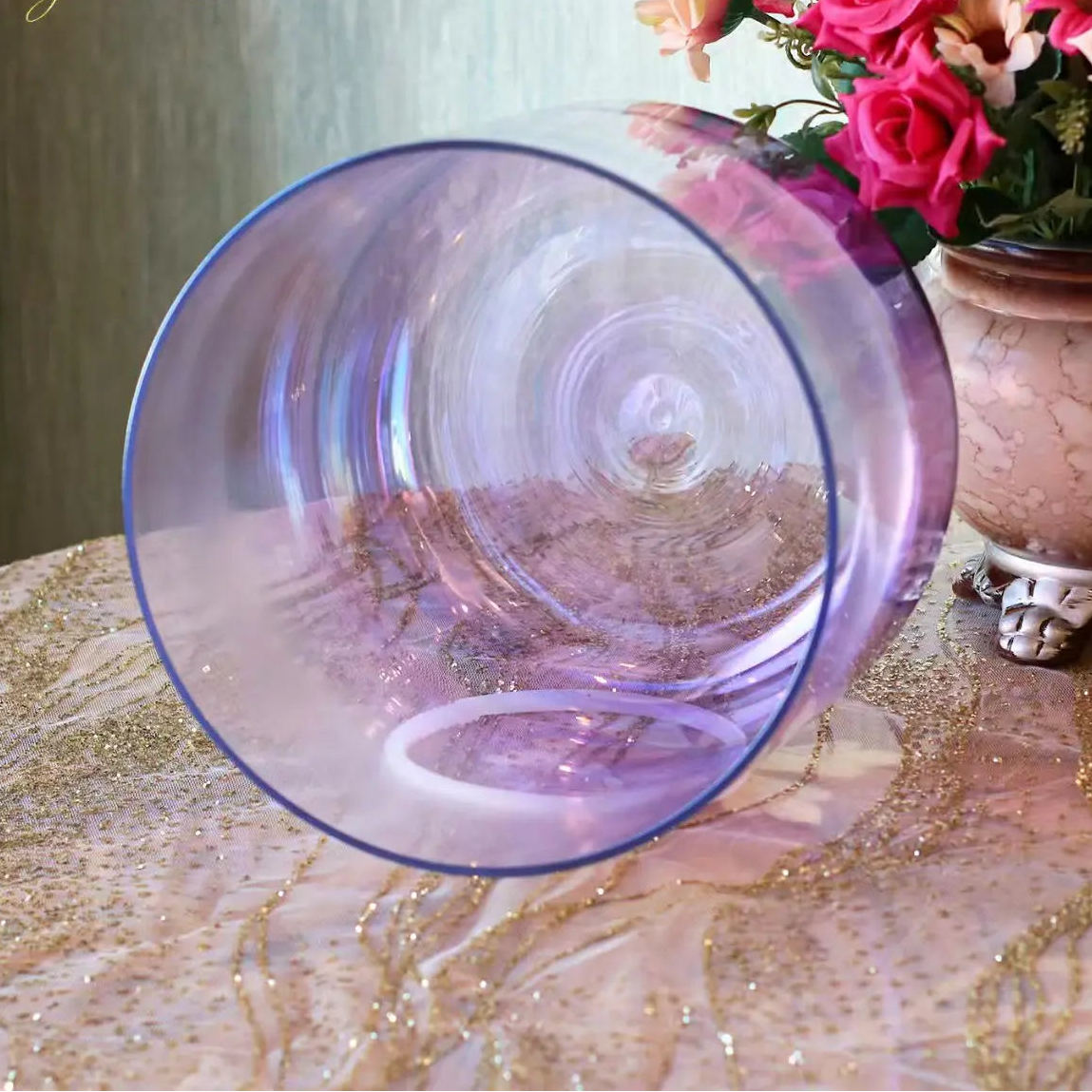 Purple Aurora Crystal Singing Bowl-ToShay.org