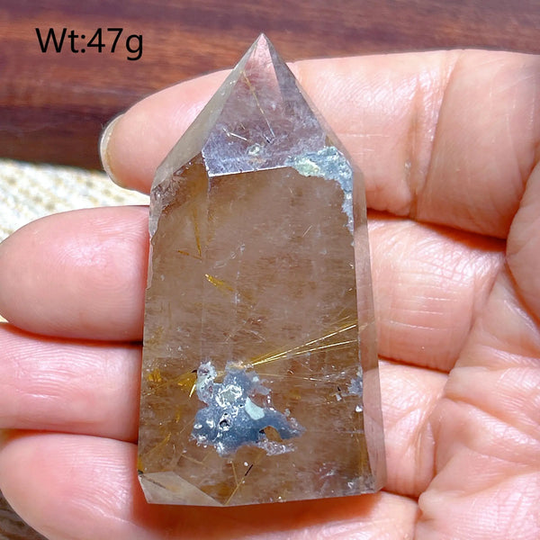 Gold Rutilated Crystal Point-ToShay.org
