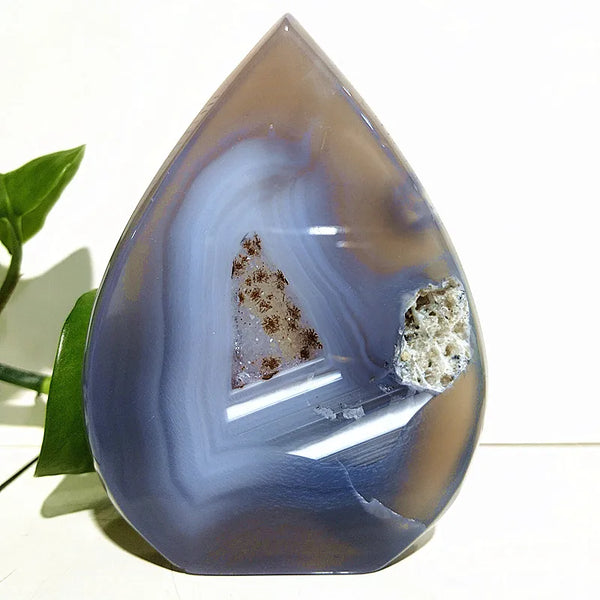 Grey Agate Crystal Point-ToShay.org