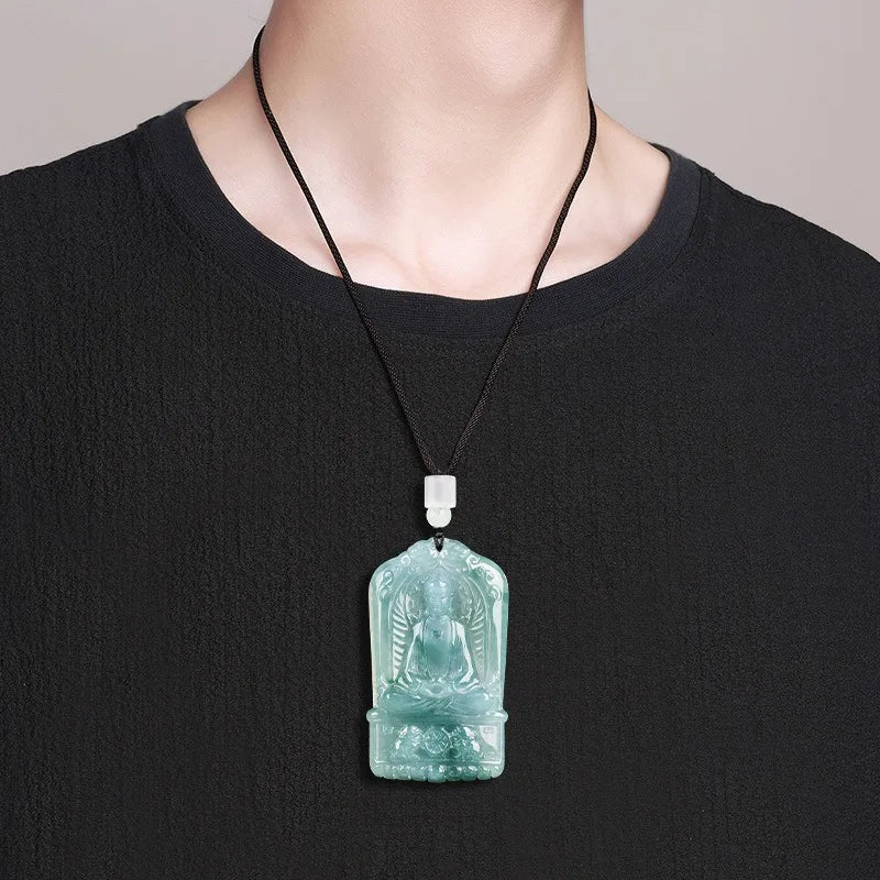 Blue Jade Amitabha Buddha-ToShay.org