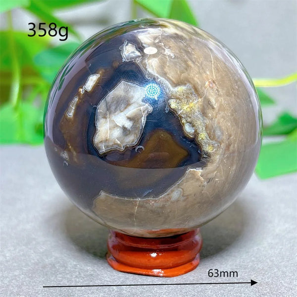 Green Fluorescent Volcanic Agate Ball-ToShay.org