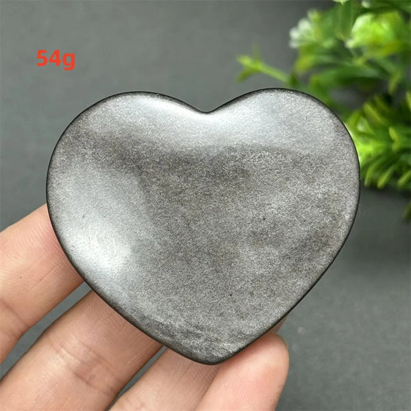 Silver Obsidian Quartz Heart-ToShay.org