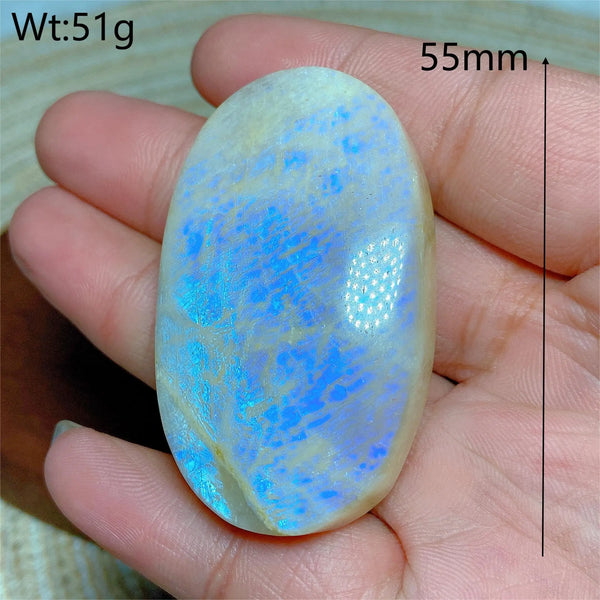 Blue Moonstone Palm Stones-ToShay.org