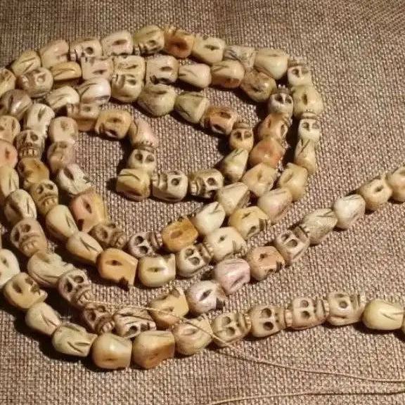Tibetan Yak Bone Skull Mala-ToShay.org
