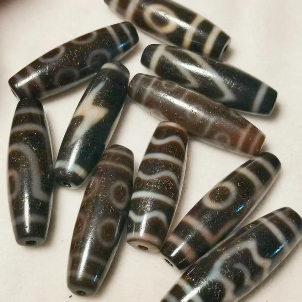 Tibetan Tiger Tooth Dzi Bead-ToShay.org