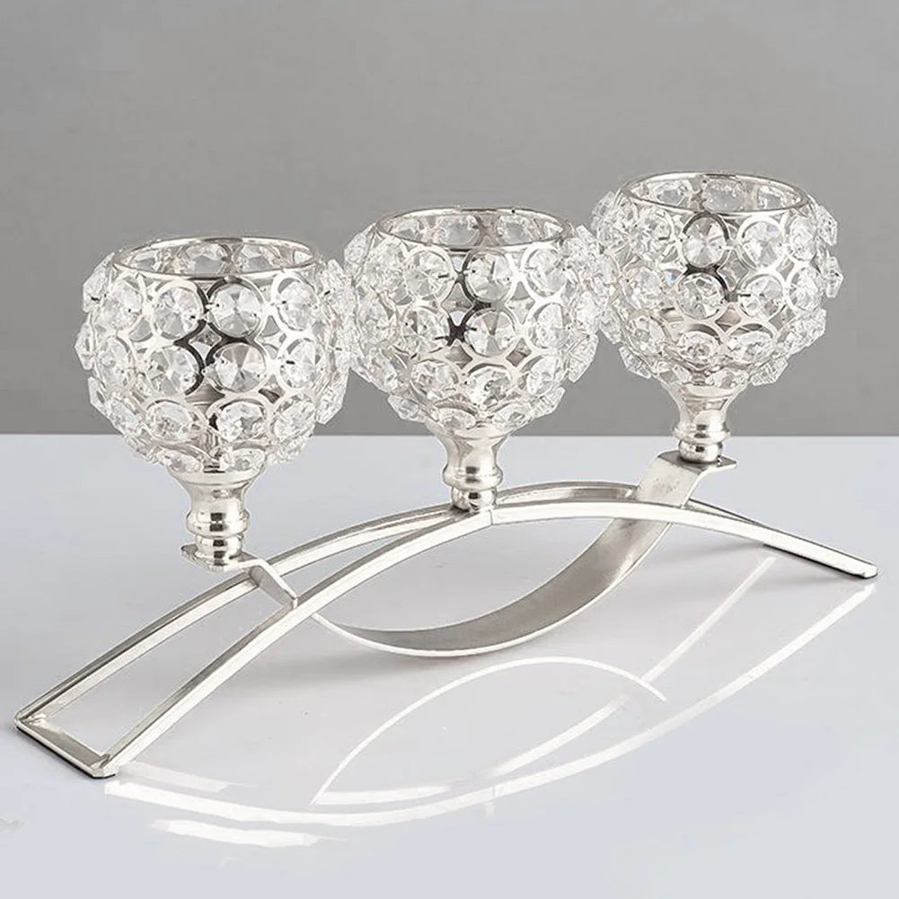Gold Crystal Candle Holder-ToShay.org
