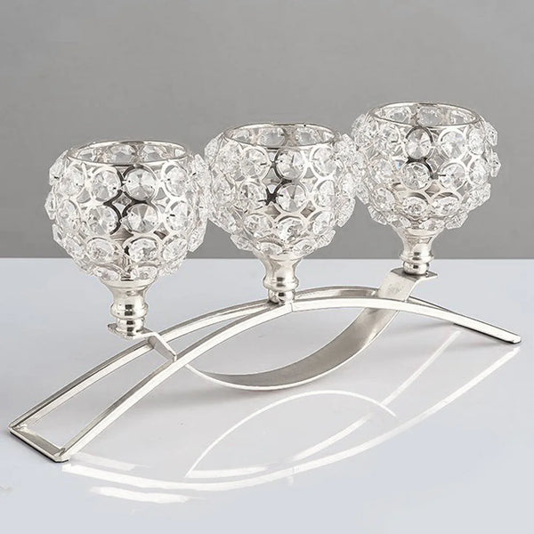 Gold Crystal Candle Holder-ToShay.org