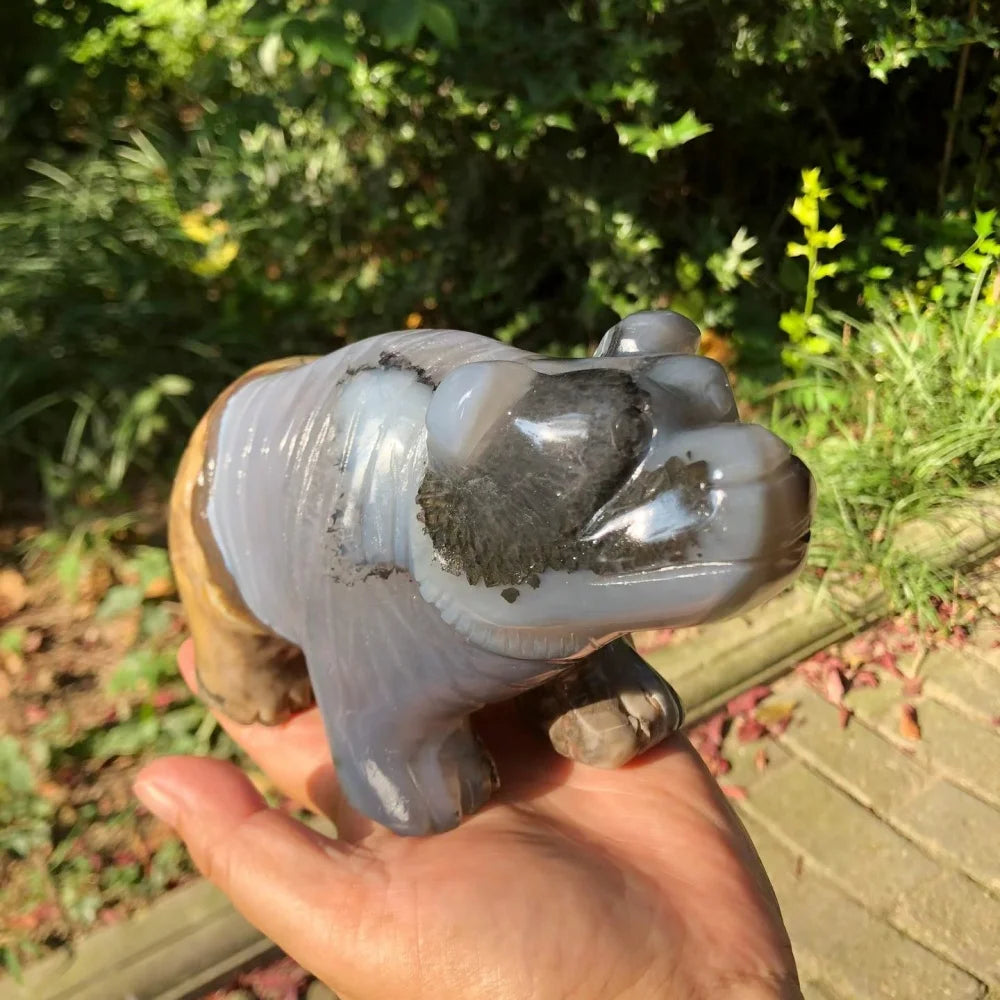 Grey Volcanic Agate Bear-ToShay.org