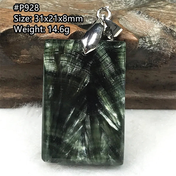 Green Seraphinite Pendant-ToShay.org
