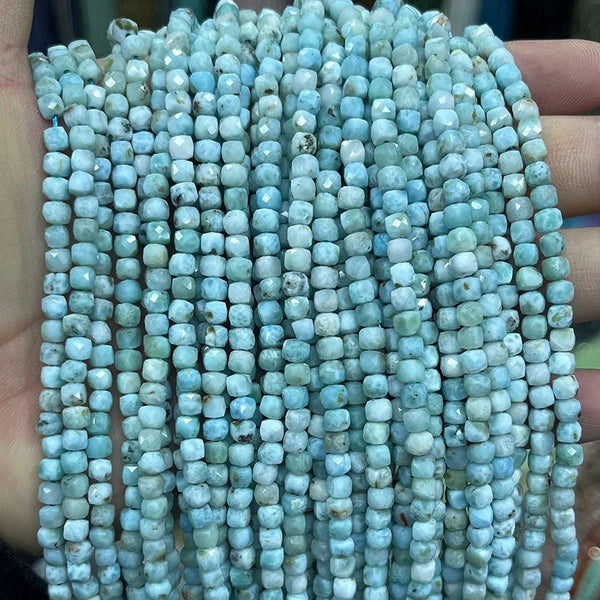 Blue Larimar Square Beads-ToShay.org