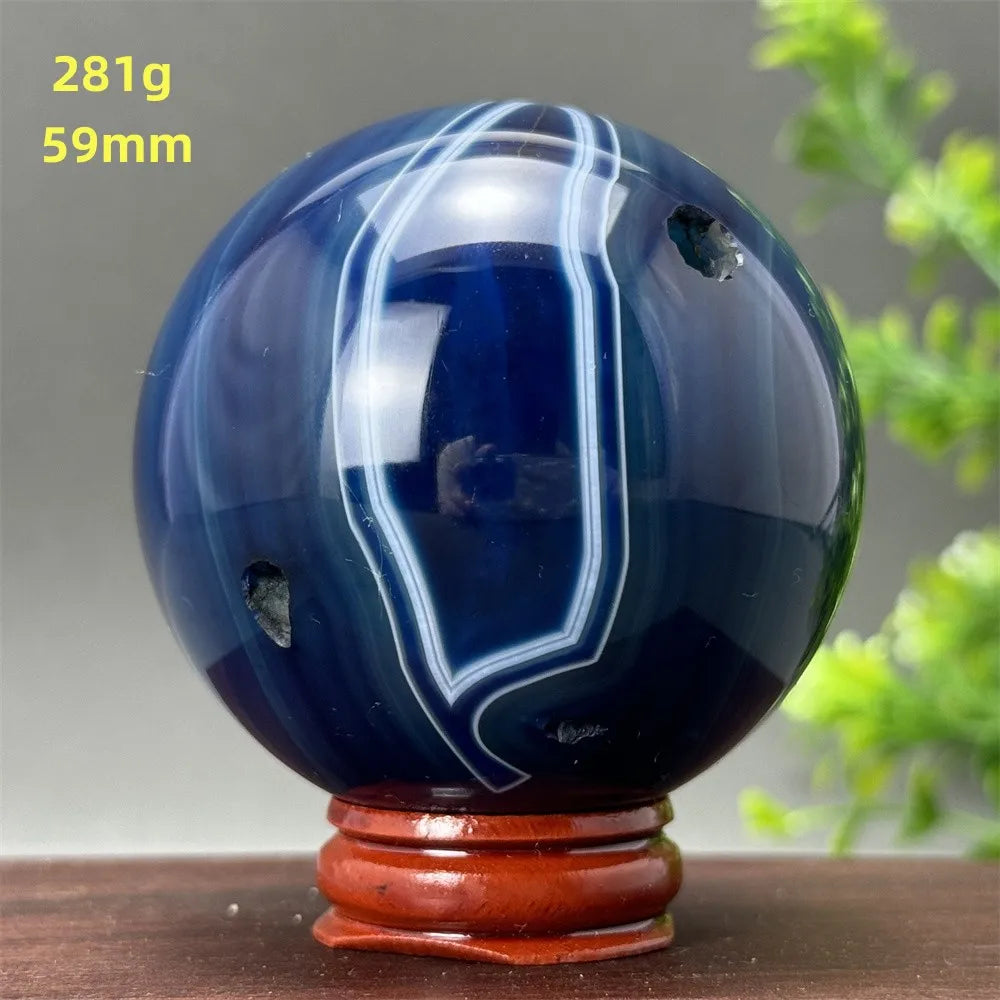 Blue Agate Ball-ToShay.org