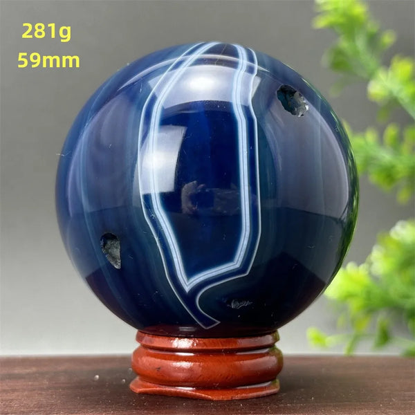 Blue Agate Ball-ToShay.org