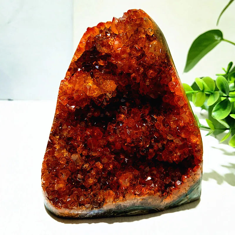 Orange Citrine Geode Cluster-ToShay.org