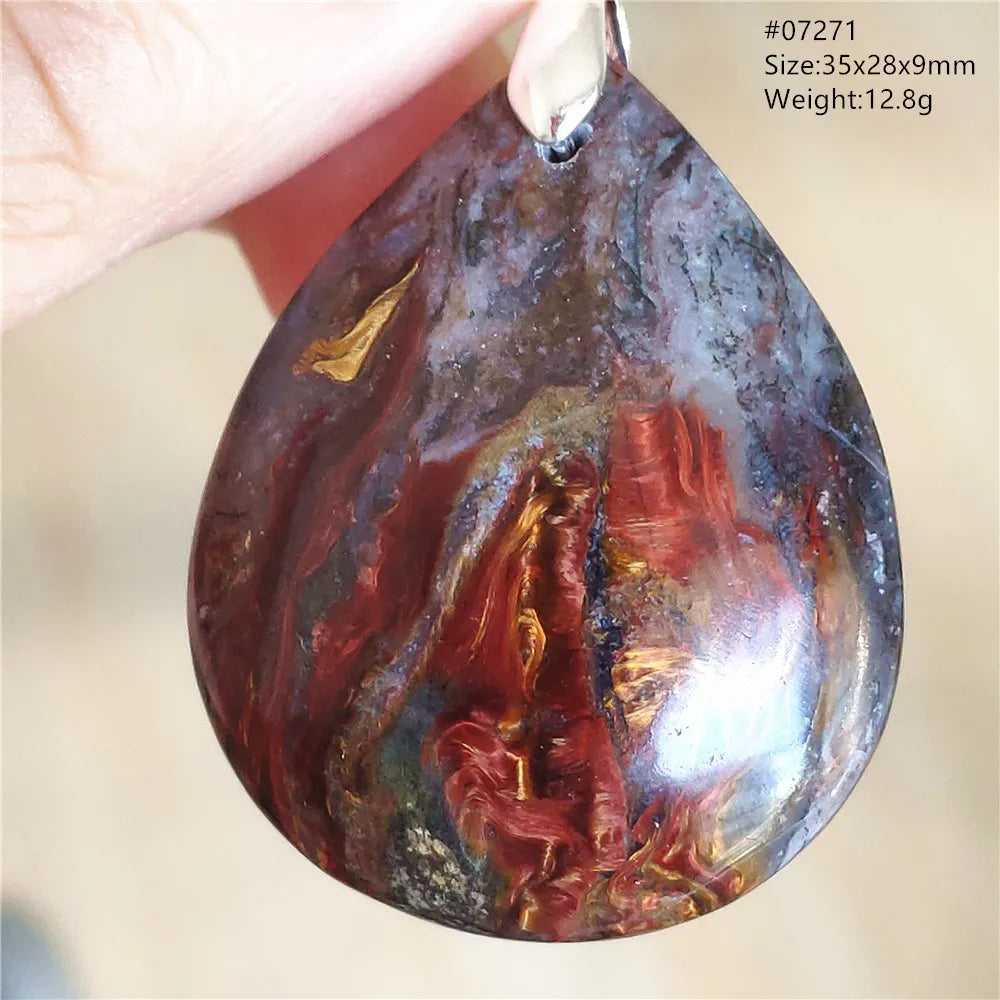Blue Pietersite Chatoyant Pendant-ToShay.org
