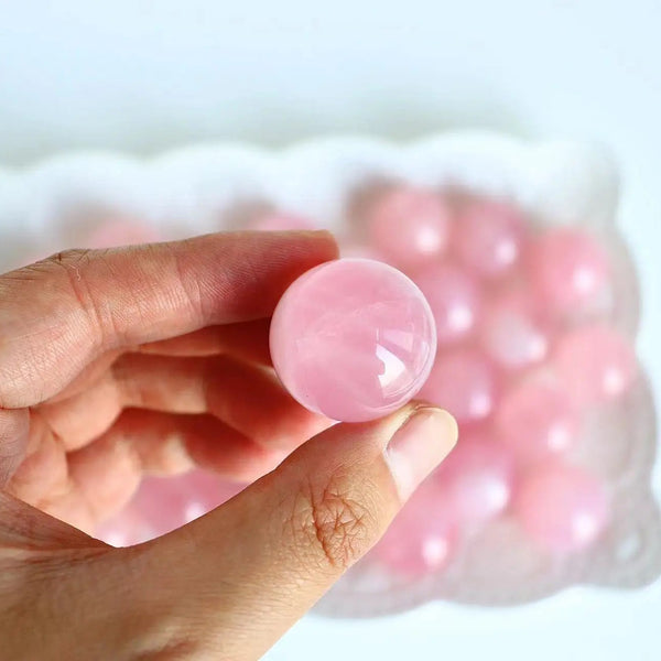 Pink Rose Quartz Crystal Ball-ToShay.org