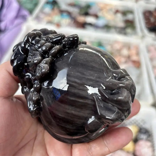 Black Silver Obsidian Dragon Turtle-ToShay.org