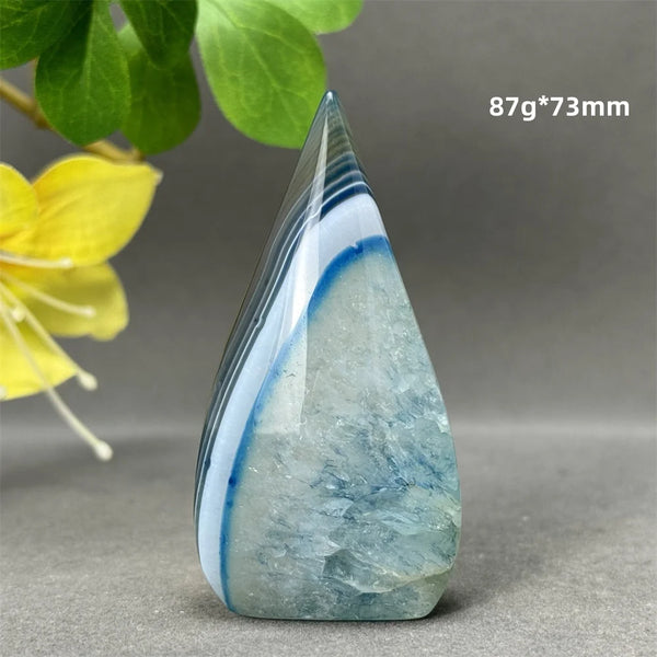 Blue Striped Agate Torch-ToShay.org