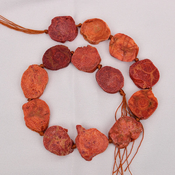 Orange Red Coral Beads-ToShay.org