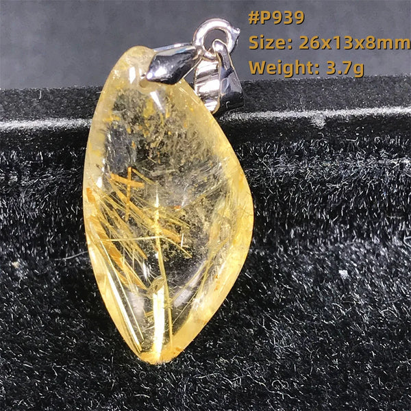 Gold Rutilated Quartz Pendant-ToShay.org