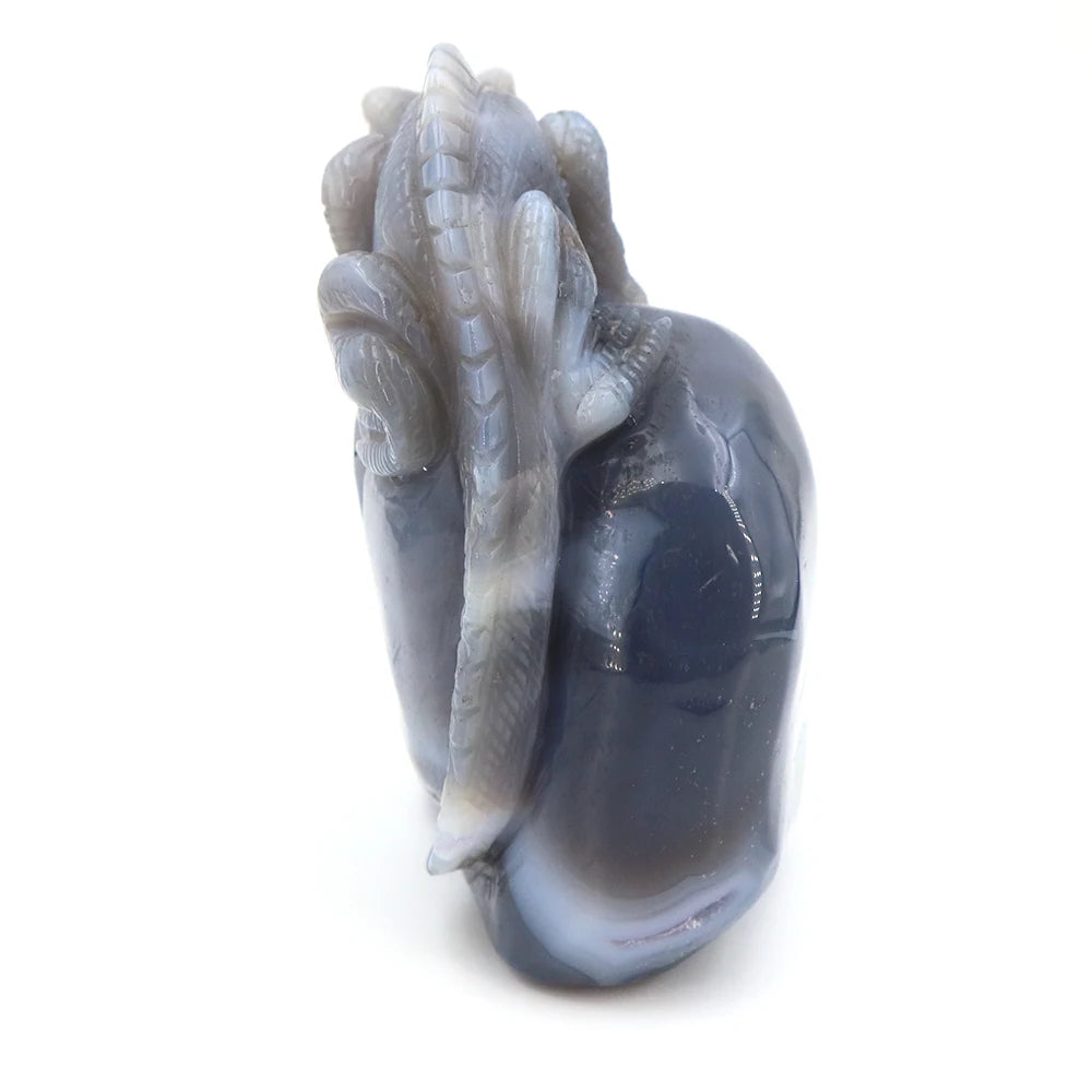 Grey Agate Geode Lizard-ToShay.org