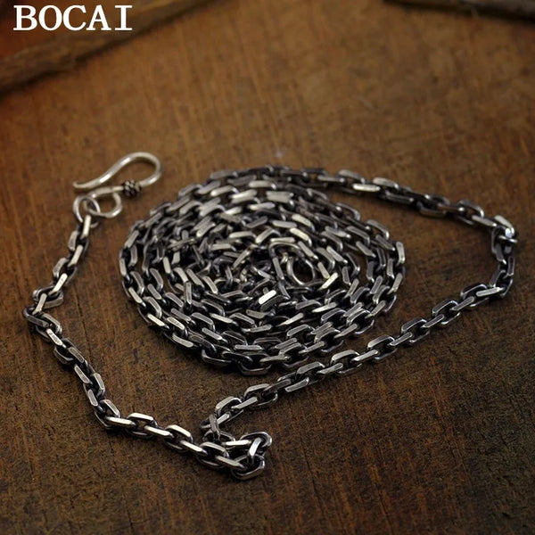 Silver Cross Square Chain-ToShay.org