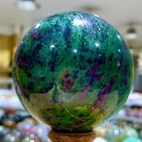 Green Ruby Zoisite Ball-ToShay.org