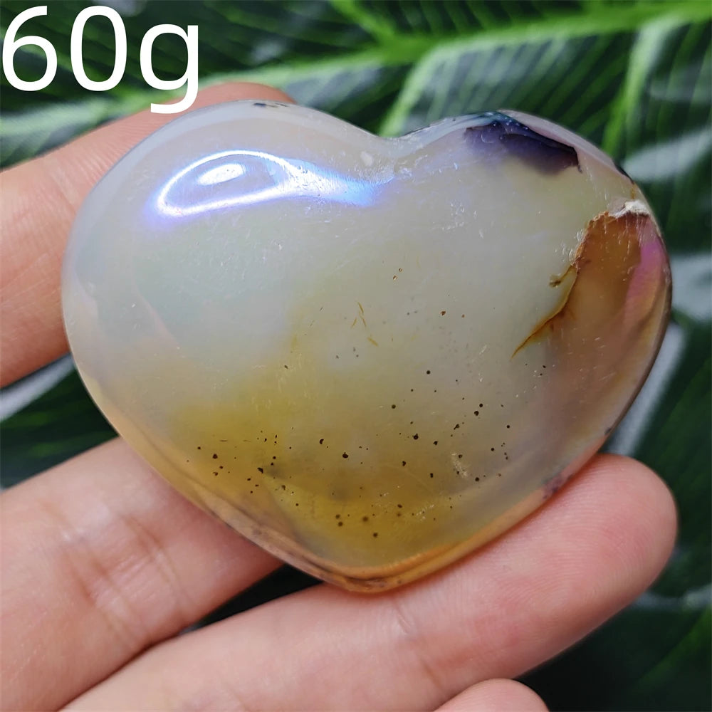 Yellow Tree Agate Heart-ToShay.org
