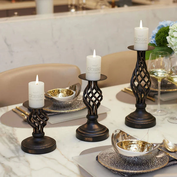 Black Iron Candle Stand-ToShay.org