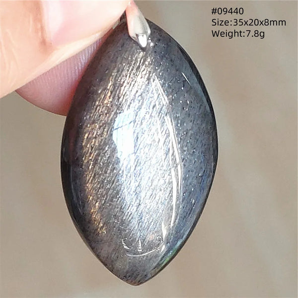 Black Moonstone Sunstone Pendant-ToShay.org