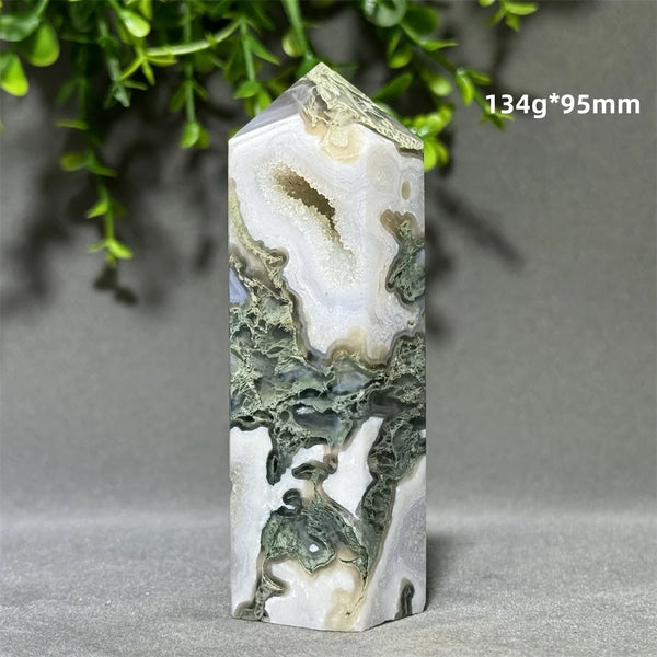 Green Aquatic Agate Tower-ToShay.org