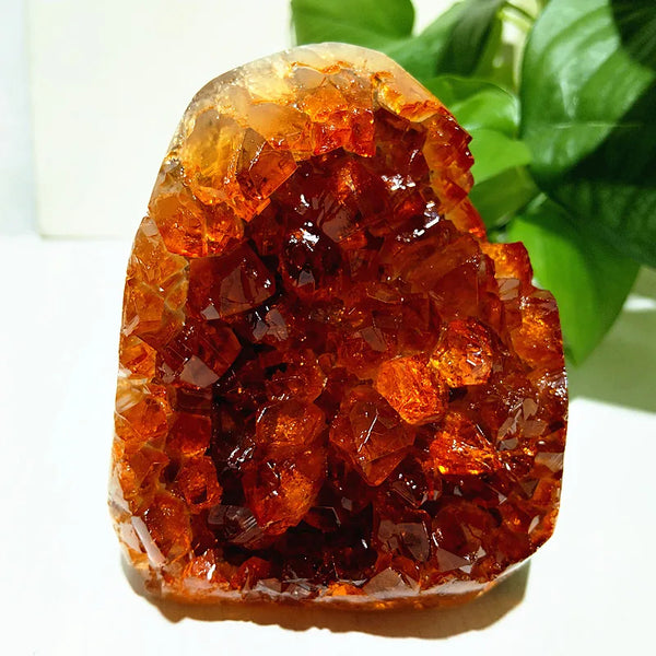 Orange Citrine Geode Cluster-ToShay.org