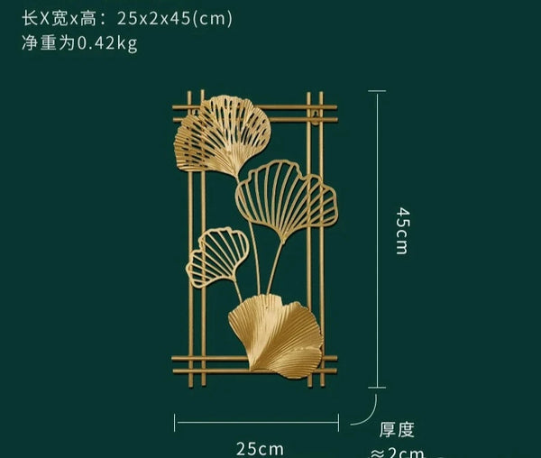 Gold Leaf Iron Wall Art-ToShay.org