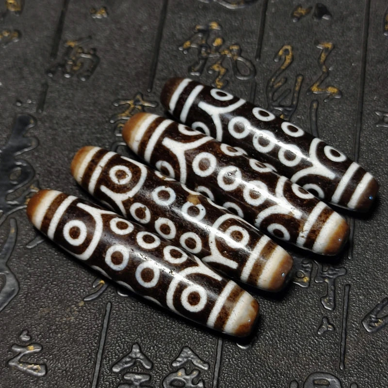 Tibetan Agate Eyes Dzi Beads-ToShay.org