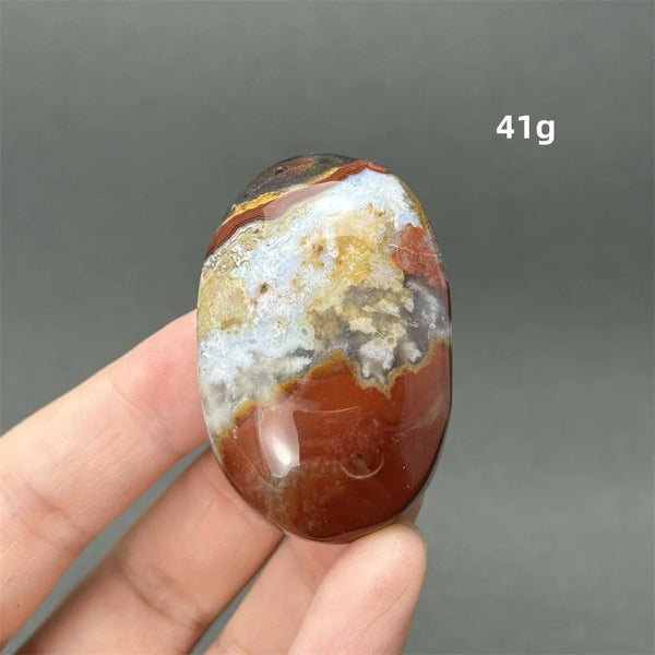 Red Agate Palm Stone-ToShay.org