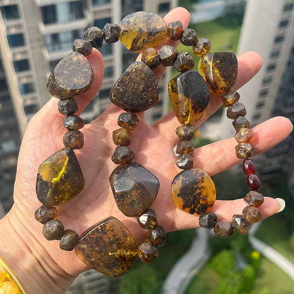Yellow Amber Necklace-ToShay.org