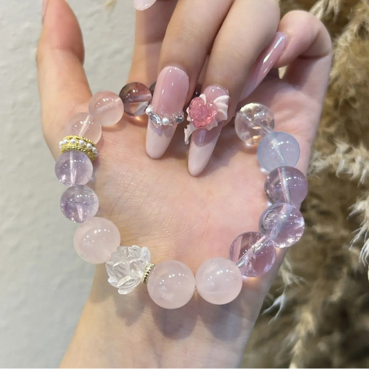 Purple Amethyst Pink Crystal-ToShay.org