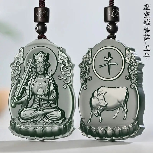 Black Jade Zodiac Pendant-ToShay.org