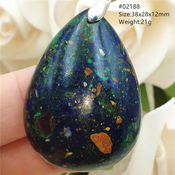Blue Azulite Pendant-ToShay.org