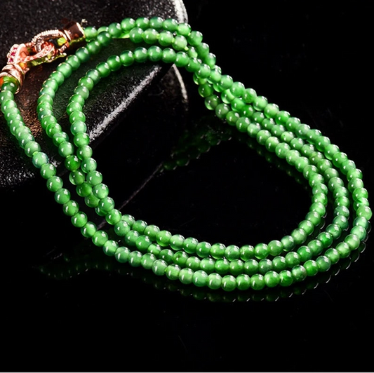 Green Jadeite Wrap Bracelet-ToShay.org