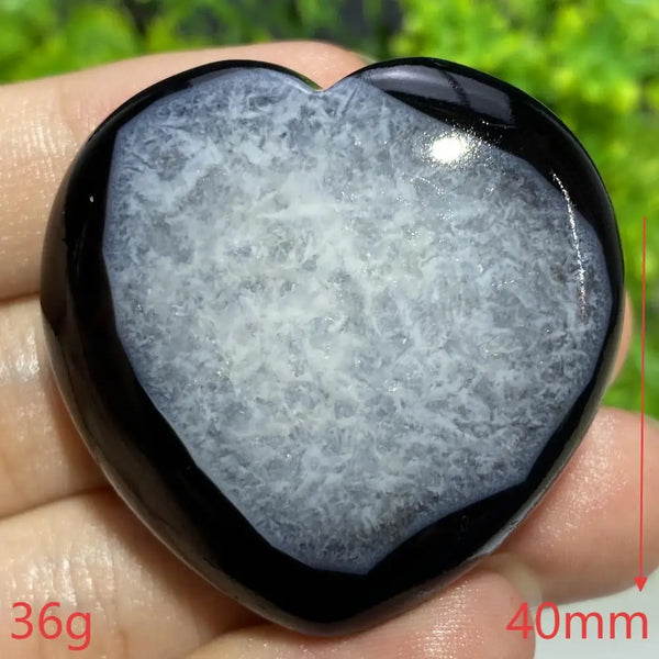 Black Agate Geode Heart-ToShay.org