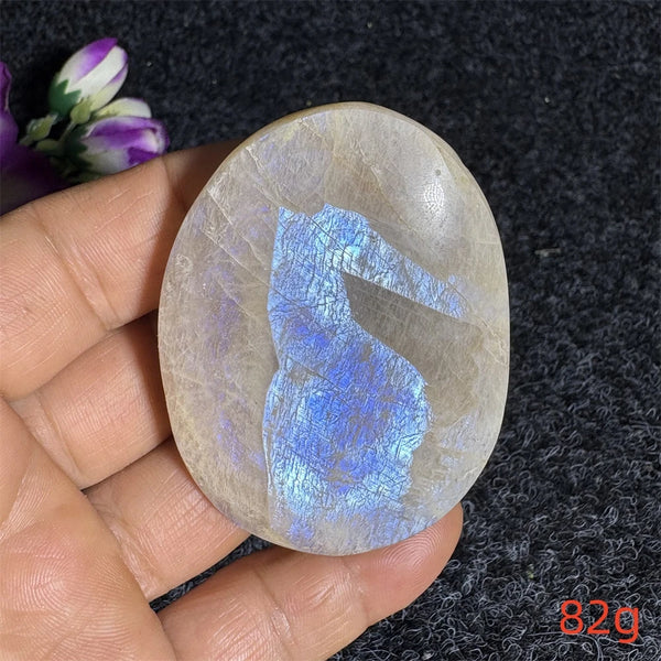 Blue Moonstone Palm Stone-ToShay.org