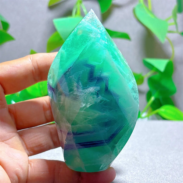 Green Rainbow Fluorite Flame-ToShay.org