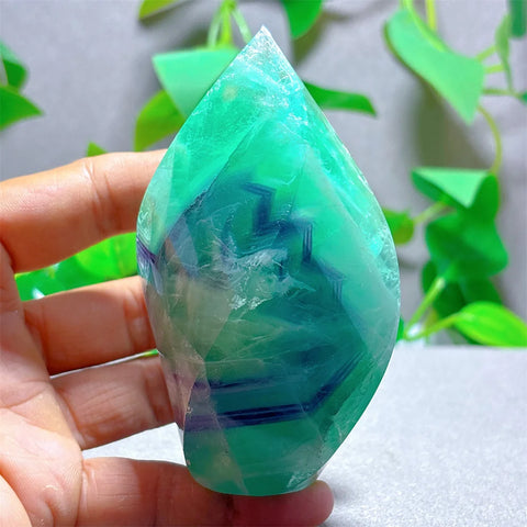 Green Rainbow Fluorite Flame-ToShay.org