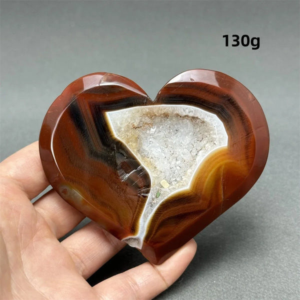 Red Agate Geode Heart-ToShay.org