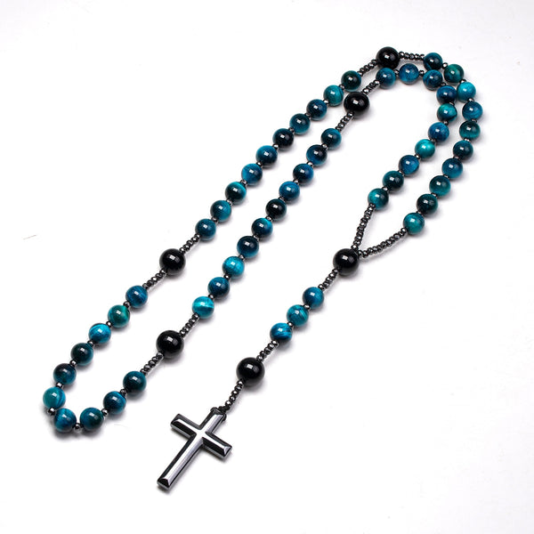 Blue Tiger Eye Rosary-ToShay.org