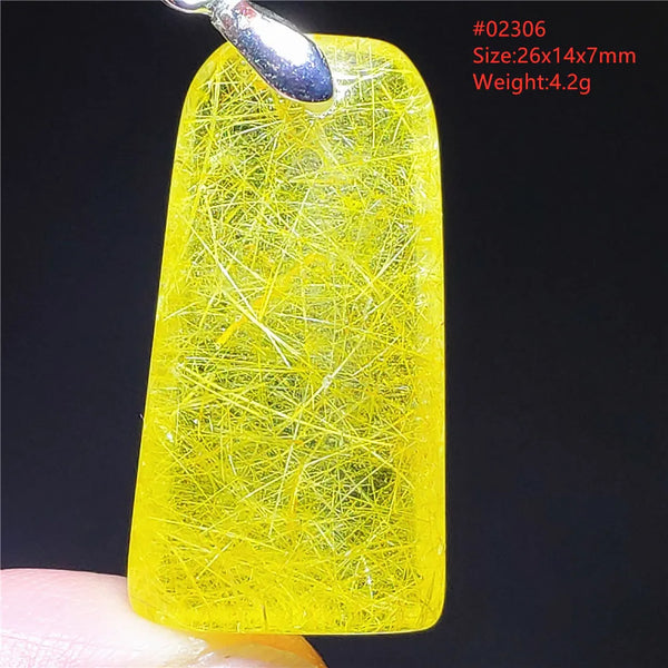 Gold Rutilated Quartz Pendant-ToShay.org