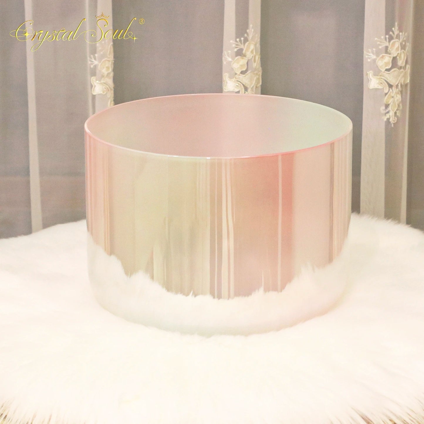 Pink Aurora Crystal Singing Bowl-ToShay.org
